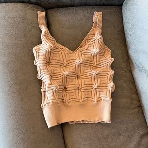 Textured Tan Women's Top
